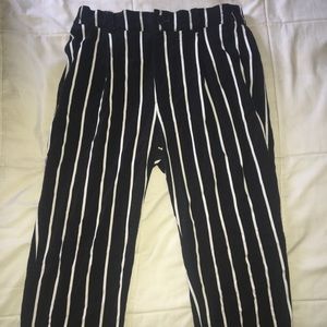 Striped Cropped Pants